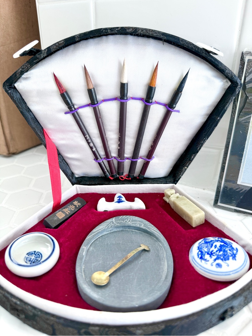 Vintage Chinese Calligraphy Brush Set